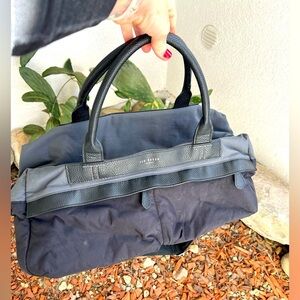 🆕 Ted Baker Black Duffel Overnight Bag Travel with shoulder strap